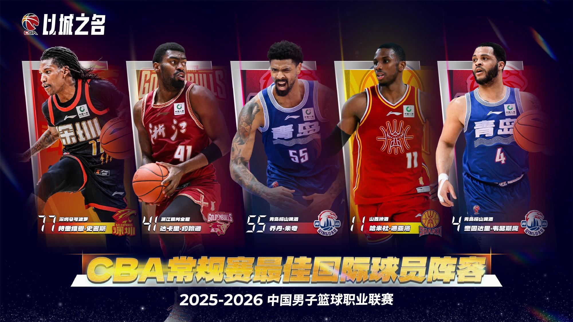 九游娱乐-CBA最佳国际球员阵容：史密斯、迪亚洛、韦瑟斯庞、米奇、达卡里